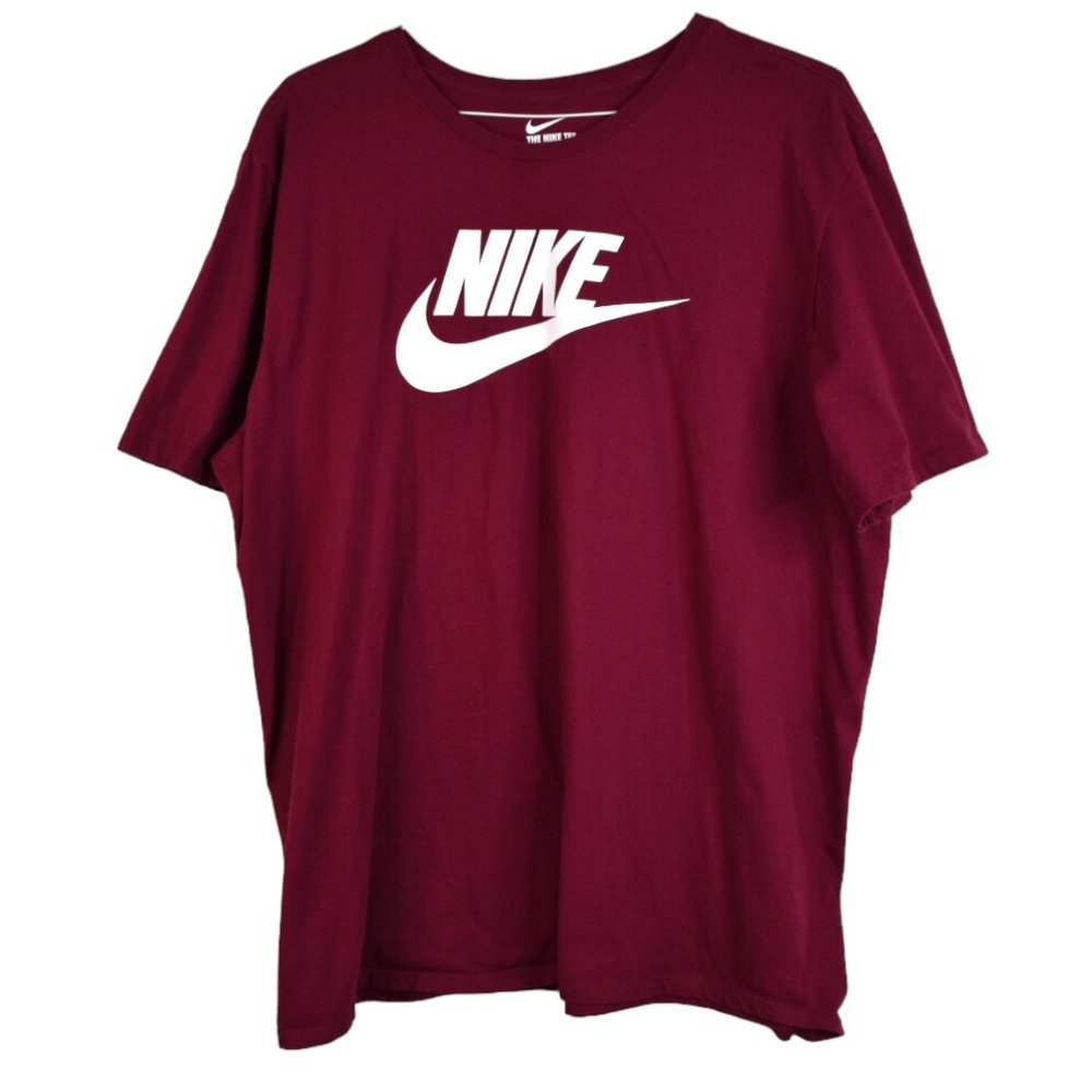 Nike Tee 3XL Mens Burgundy Athletic Cut Crew Neck Short Sleeve Activewear